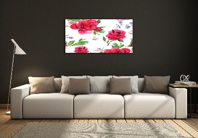 Quadro su vetro Rose rosse