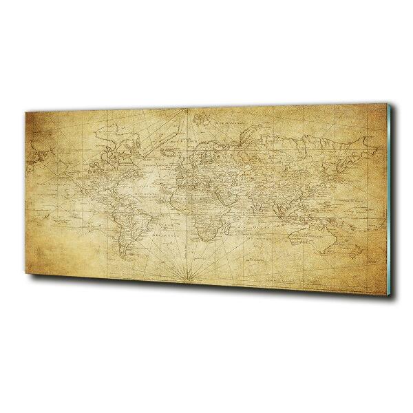Quadro su vetro Vecchia mappa del mondo