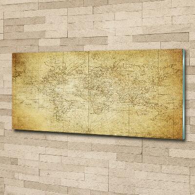 Quadro su vetro Vecchia mappa del mondo