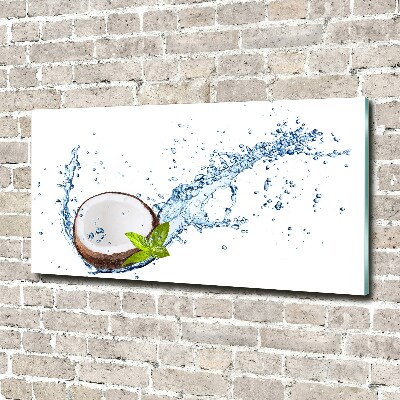 Quadro su vetro Cocco e acqua