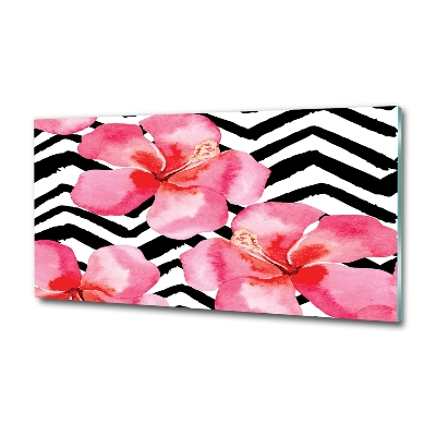 Quadro su vetro Fiori hawaiani