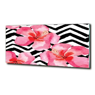 Quadro su vetro Fiori hawaiani