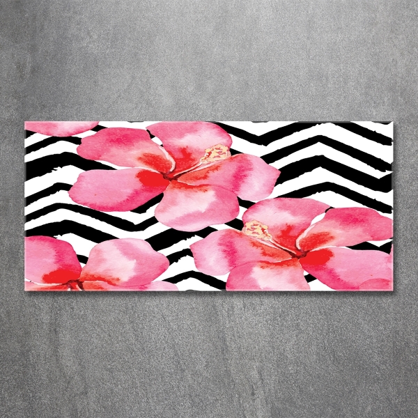 Quadro su vetro Fiori hawaiani