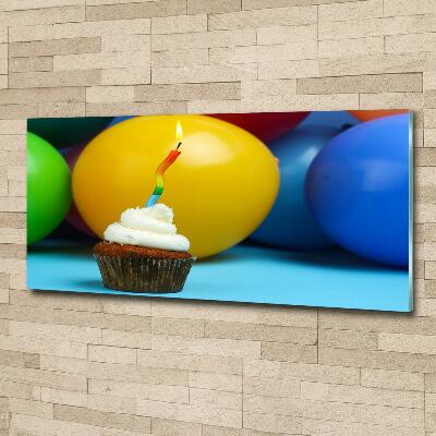 Quadro vetro Cupcake di compleanno
