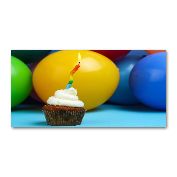 Quadro vetro Cupcake di compleanno