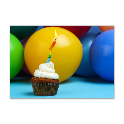 Quadro vetro Cupcake di compleanno