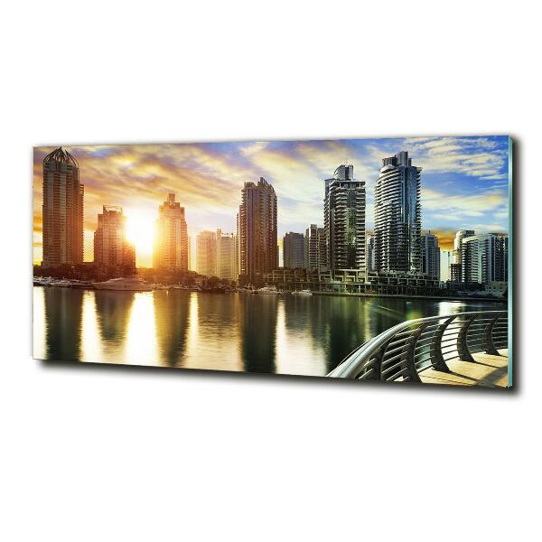 Quadro in vetro Tramonto a Dubai