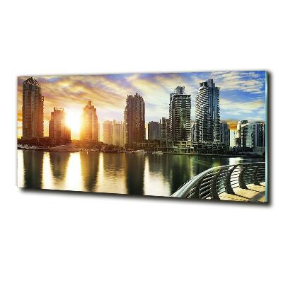 Quadro in vetro Tramonto a Dubai