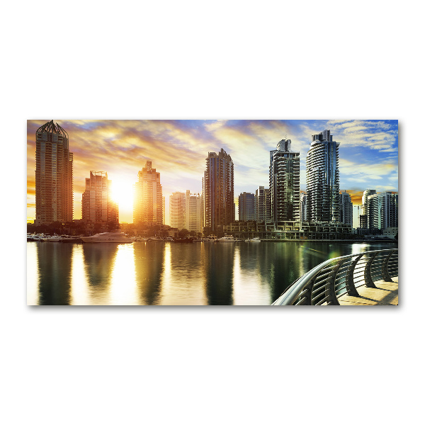 Quadro in vetro Tramonto a Dubai