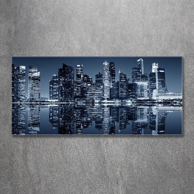 Quadro in verde Singapore di notte