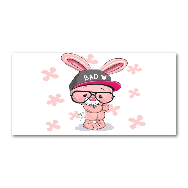 Quadro in verde Coniglio nel cappello