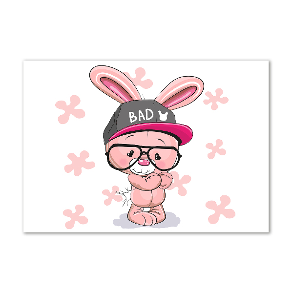 Quadro in verde Coniglio nel cappello