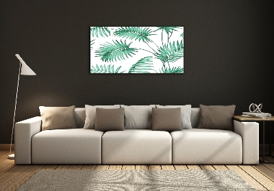 Quadro su vetro Foglie tropicali