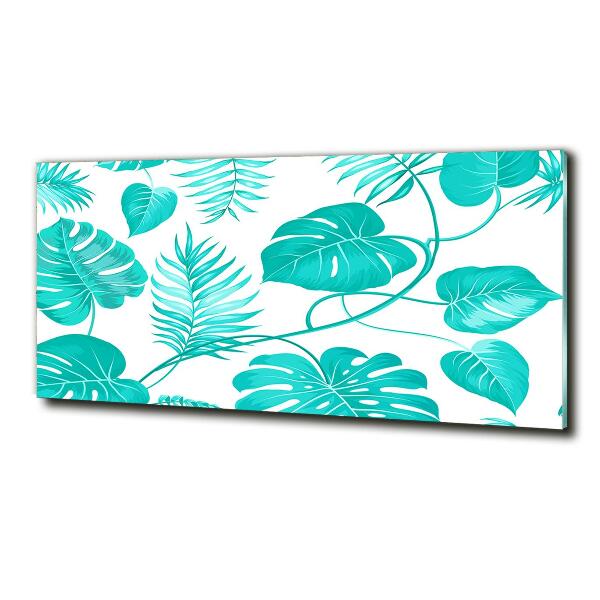 Quadro vetro Foglie tropicali