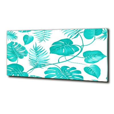 Quadro vetro Foglie tropicali