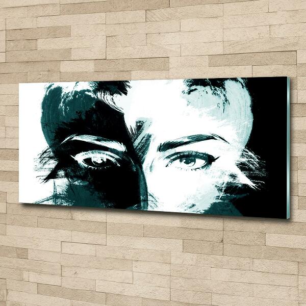 Quadro vetro Donna astratta