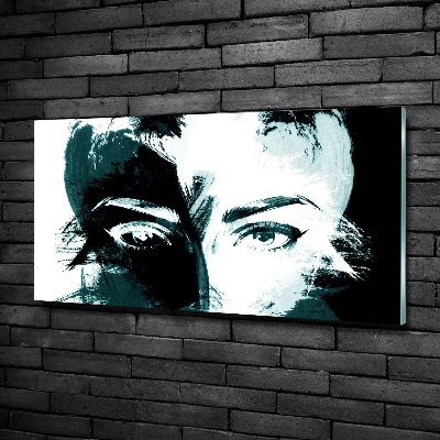 Quadro vetro Donna astratta