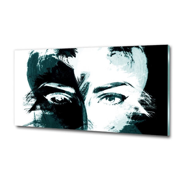 Quadro vetro Donna astratta