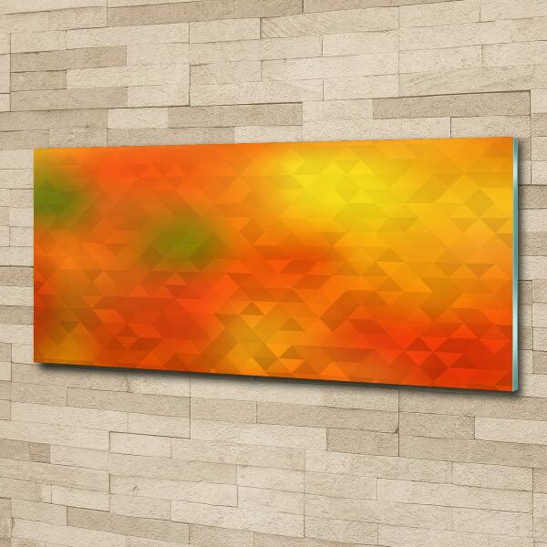 Quadro in verde Triangoli astratti