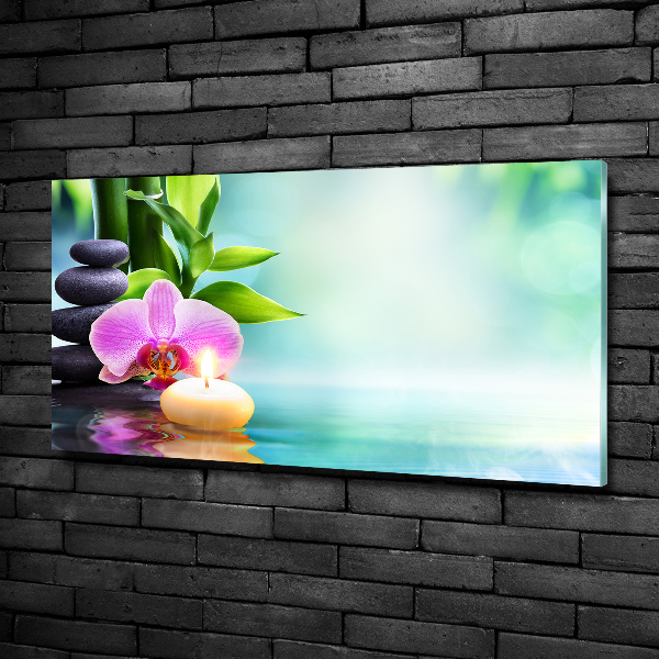 Quadro vetro Orchidea di bambù