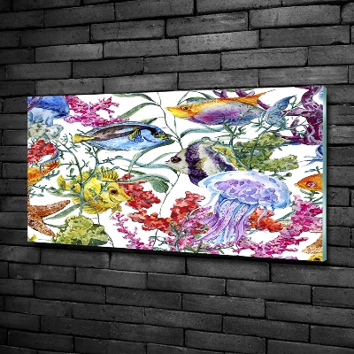 Quadro in verde Barriera corallina