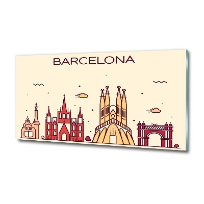 Quadro vetro L'iscrizione Barcellona