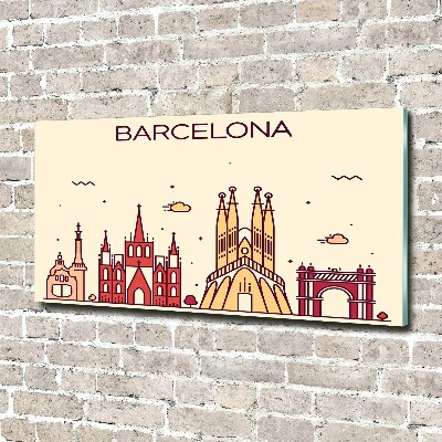 Quadro vetro L'iscrizione Barcellona