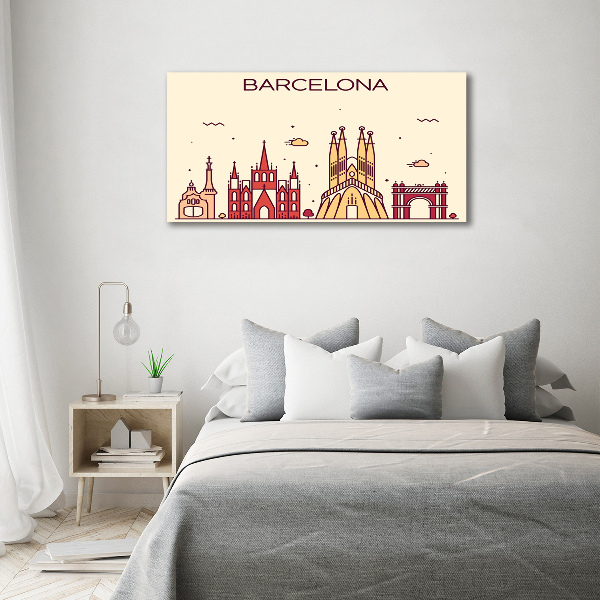Quadro vetro L'iscrizione Barcellona