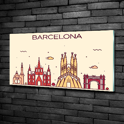 Quadro vetro L'iscrizione Barcellona