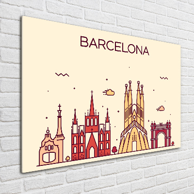 Quadro vetro L'iscrizione Barcellona