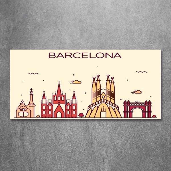 Quadro vetro L'iscrizione Barcellona