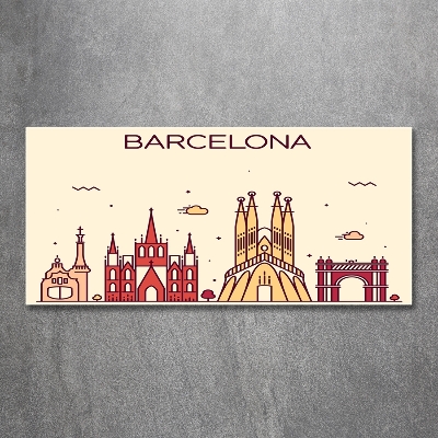 Quadro vetro L'iscrizione Barcellona