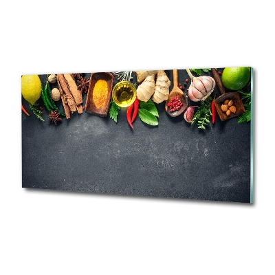 Quadro in vetro Erbe aromatiche e spezie