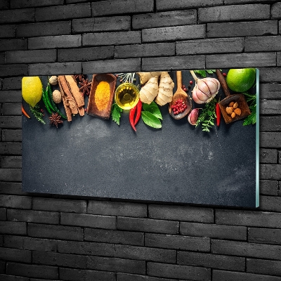 Quadro in vetro Erbe aromatiche e spezie