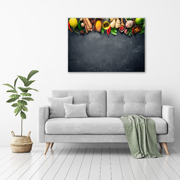 Quadro in vetro Erbe aromatiche e spezie