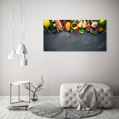Quadro in vetro Erbe aromatiche e spezie