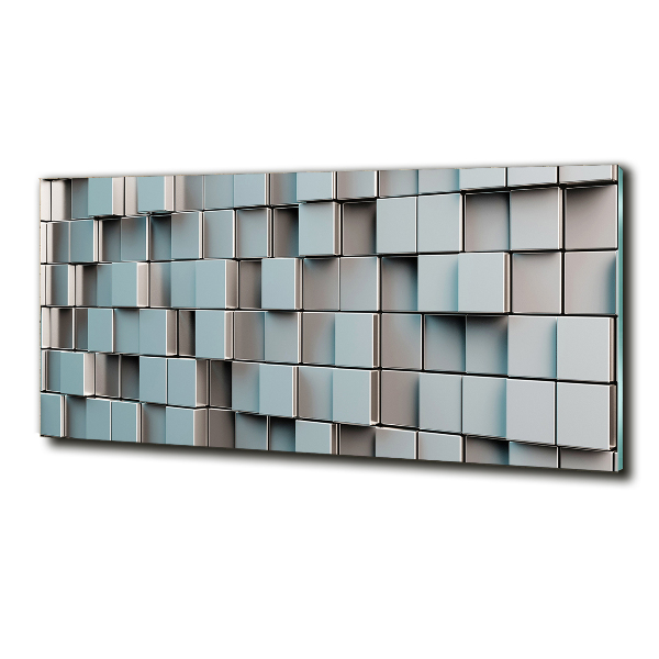 Quadro su vetro Muro di cubi
