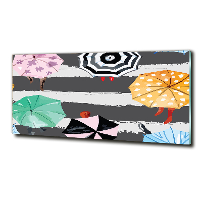 Quadro su vetro Ombrelli colorati