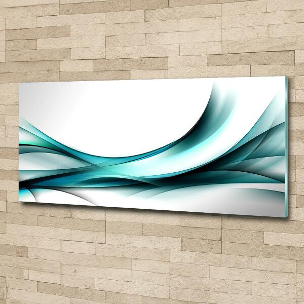 Quadro in verde Onde astratte