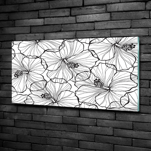 Quadro vetro Fiori hawaiani