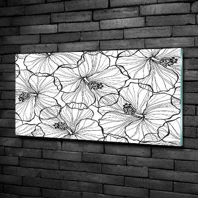 Quadro vetro Fiori hawaiani