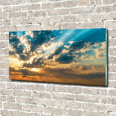 Quadro vetro Cielo al tramonto