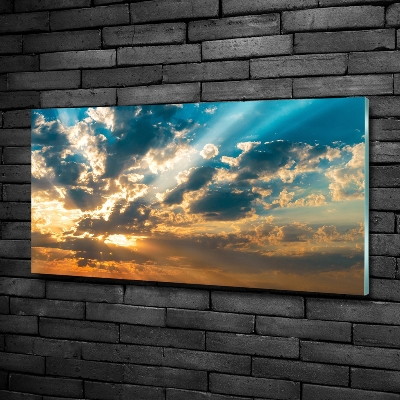 Quadro vetro Cielo al tramonto