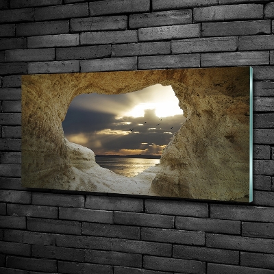 Quadro in vetro Grotta sul mare