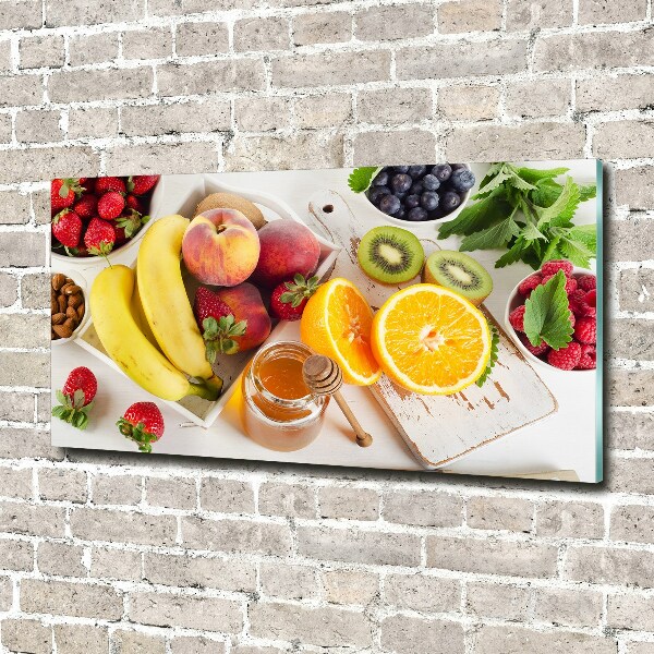 Quadro vetro Frutta e miele