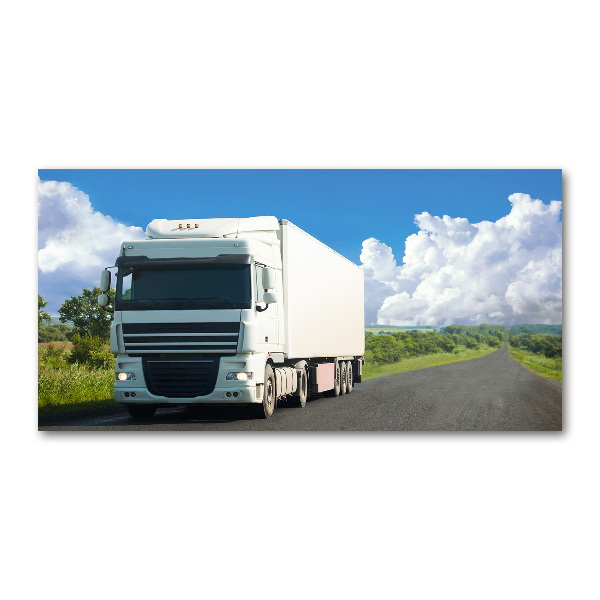 Quadro in verde Camion bianco