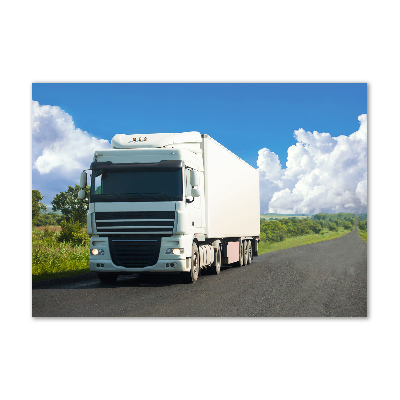 Quadro in verde Camion bianco