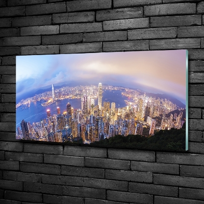 Quadro vetro Panorama di Hong Kong