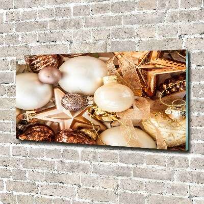 Quadro vetro Palline di Natale