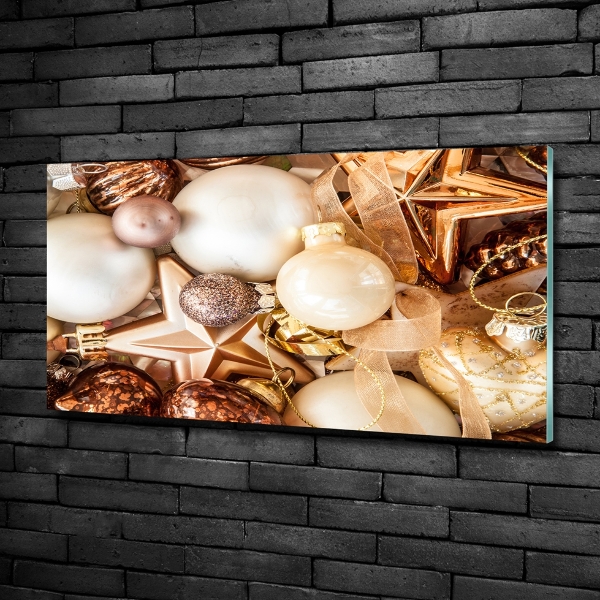 Quadro vetro Palline di Natale